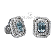 Blue sapphire and diamond Earrings E0580. Blue sapphire and diamond Earrings E0580, Gemstone Earrings. Gemstone Jewelry. Top Diamonds & Jewelry