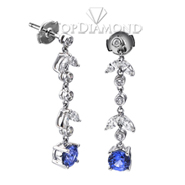 Blue sapphire and diamond Earrings E0799. Blue sapphire and diamond Earrings E0799, Gemstone Earrings. Gemstone Jewelry. Top Diamonds & Jewelry