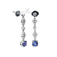 Blue sapphire and diamond Earrings E0801. Blue sapphire and diamond Earrings E0801, Gemstone Earrings. Gemstone Jewelry. Top Diamonds & Jewelry