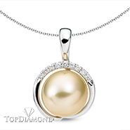 Pearl & Diamond Pendant P2436. Pearl & Diamond Pendant P2436, Pearl Pendants. Pearl Jewelry. Hung Phat Diamonds & Jewelry
