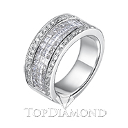 18K White Gold Diamond Ring D2077. 