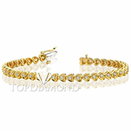 Diamond Tennis Bracelet in 18K Yellow Gold L1352. Diamond Tennis Bracelet in 18K Yellow Gold L1352, Tennis Bracelets. Bracelets. Hung Phat Diamonds & Jewelry