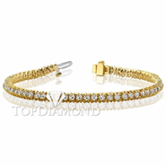 Diamond Tennis Bracelet in 18K Yellow Gold L1366. Diamond Tennis Bracelet in Platinum and 18K Yellow Gold L1366, Tennis Bracelets. Bracelets. Top Diamonds & Jewelry