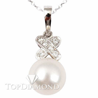 Pearl & Diamond Pendant P2418. Pearl & Diamond Pendant P2418, Pearl Pendants. Pearl Jewelry. Top Diamonds & Jewelry
