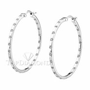 Diamond Hoop Earrings E2035. Diamond Hoop Earrings E2035, Diamond Earrings. Earrings. Top Diamonds & Jewelry