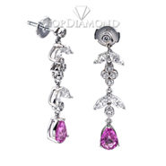 Pink sapphire and diamond Earrings E0798. Pink sapphire and diamond Earrings E0798, Gemstone Earrings. Gemstone Jewelry. Top Diamonds & Jewelry