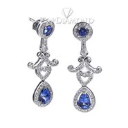 Blue sapphire and diamond Earrings E0649. Blue sapphire and diamond Earrings E0649, Gemstone Earrings. Gemstone Jewelry. Top Diamonds & Jewelry