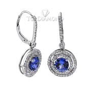 Blue sapphire and diamond Earrings E0516. Blue sapphire and diamond Earrings E0516, Gemstone Earrings. Gemstone Jewelry. Top Diamonds & Jewelry